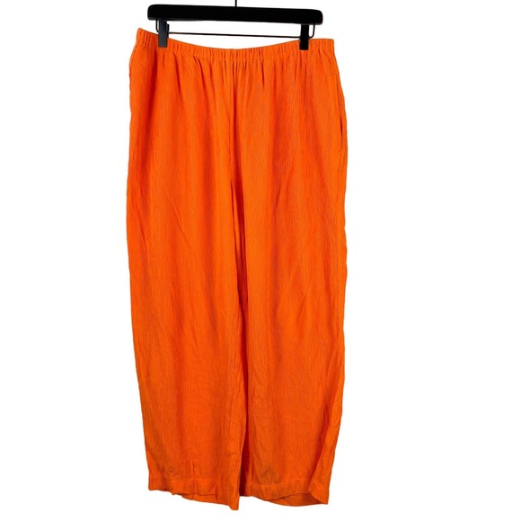 Everlane (L) Naia Ripple Pull-On Pants High Rise Orange - Picture 1 of 10